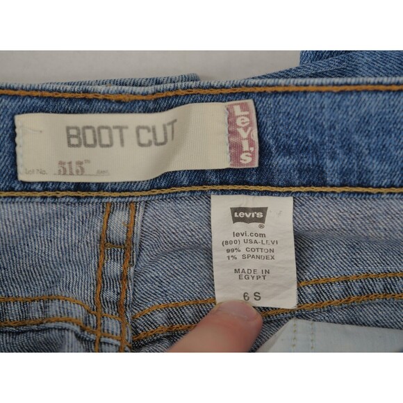 Levi's 515‎ Bootcut Womens 6 S Jeans Mid Rise Denim Blue Stretch Levi Strauss - Picture 9 of 9